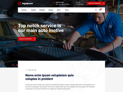 Download Figma Freebie Auto Repair Homepage By June Parent On Dribbble