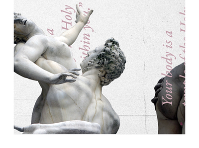 Abduction of a Sabine Woman digital collage graphic design layout typography
