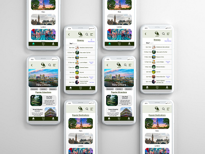 Getaway- Travel attraction planning mobile app mobile ui uiuxdesign
