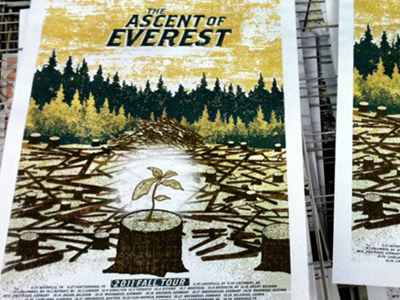 AoE Fall Tour 2011 ascent of everest screen print show poster silk screen