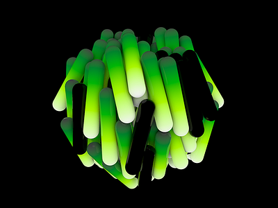 Radiogourd 3d abstract art bundle color cucumber digital everydays gourd nuclear radioactive