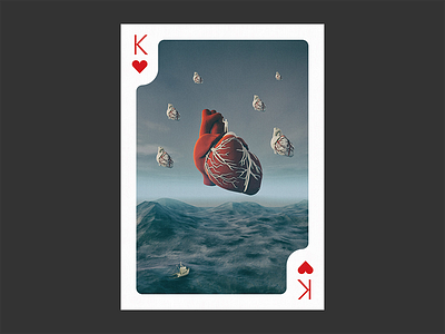 King of Hearts 3d abstract art color contest digital everydays hearts king playingarts