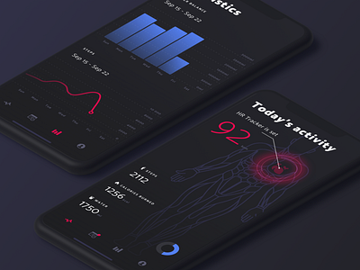 Health Tracker Dark UI