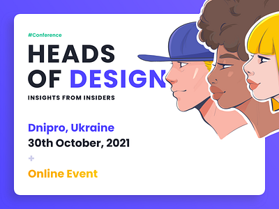 Heads of Design Conference, October 30. Join Live or Online 🚀 conference design design process design team event illustration pm team lead ux