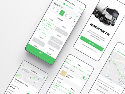 Brokrete – Concrete Delivery Uber app calendar delivery ios map mobile options schedule ui