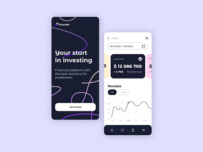 Financial app concept