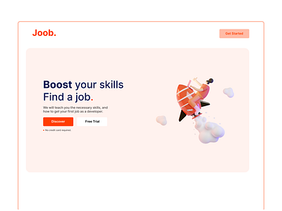 Joob - Boost your skills design figma ui uiux ux web webdesign website