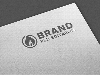 Paper logo mockup embossed