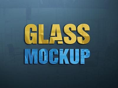 Glass wall text effect style logo mockup by Harry De on Dribbble