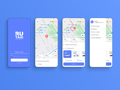 RuTaxi mobile app concept