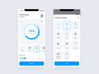 Water tracker app