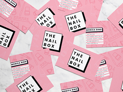 The Nail Box Business Cards beauty salon brand design brand identity brand strategy branding business card loyalty card nail salon print design