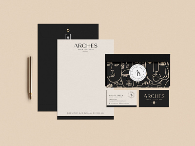 Arches Branding Suite beauty salon brand design brand identity brand strategy branding brow bar business card lash bar stationary design