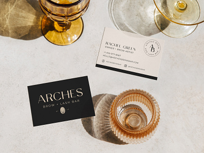 Arches Business Cards beauty salon brand design brand identity brand strategy branding brow bar business card design lash bar