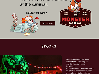 Monster Carnival Landing Page