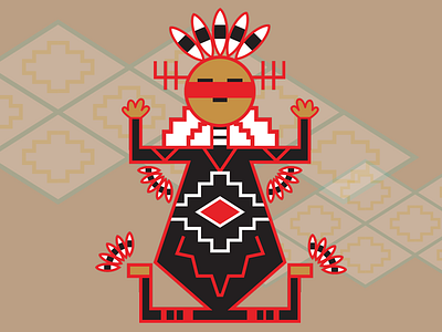 Rasa's Journey - The Fire Spirit art game illustration geometric illustration indian navajo videogames