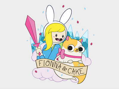 Fionna & Cake Tattoo adventure time cake design fionna geometric illustration kawaii tattoo