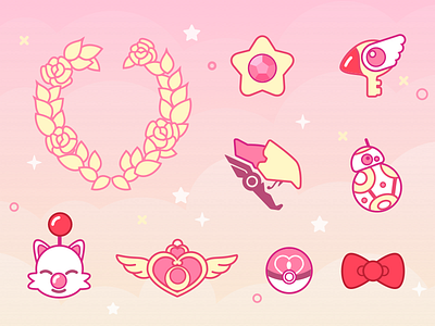 Magical Things final fantasy hello kitty icons illustration kawaii moogle overwatch pink pokemon sailor moon sketch star wars