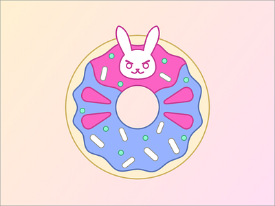D.Va Donut d.va digital illustration donut gamer illustration overwatch sketch vector videogames