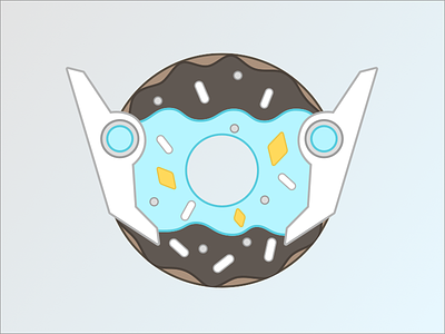 Symmetra Donut digital illustration donut gamer illustration overwatch sketch symmetra vector videogames