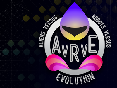 AvRvE Logo alien cartoon game game art game illustration game interface logo main menu menu screen space