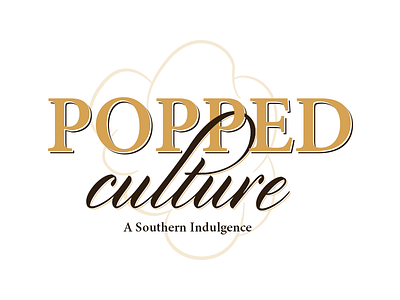 Popped Culture Logo branding design greenville logo popcorn small business vector