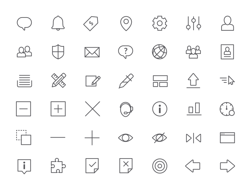 Custom Webchat Icon Set by Zachary Halleck on Dribbble