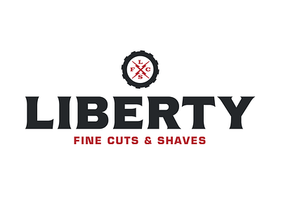 Liberty Dribbble barber barbershop branding logo logo design