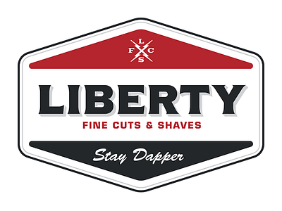 Liberty Patch barber barbershop branding logo logo design typography