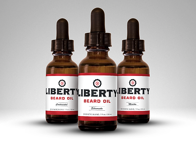 Liberty Beard Oil barber barbershop branding design logo packaging typography