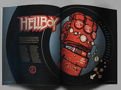 Hellboy Infographic hellboy illustration infographic magazine