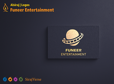 Presenting Funeer Entertainment Logo abstract branding design golden graphic design logo vector