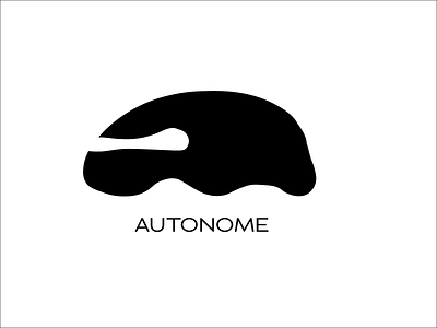 Autonome (Driverlerss Car Co.) blackandwhite driverless car logo simple logo