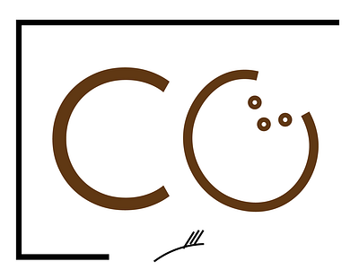 Coconut Coaching Abbreviated Logo branding brown abbreviated logo logo for career coach simple and modern logo small business logo