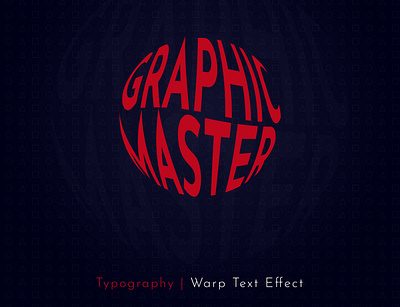Typography - Warp Text Effect design typography