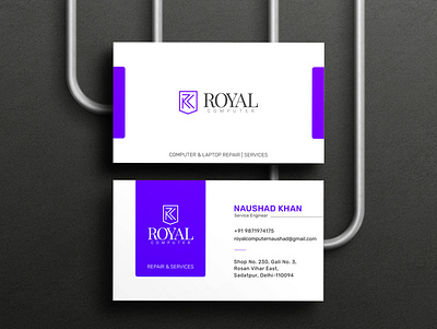 Royal Computer business cards branding business card design graphicdesign typography