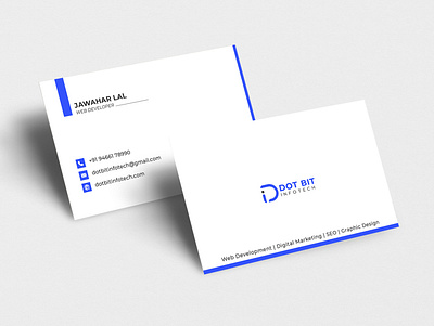 Dot Bit Infotech business cards branding business card design graphicdesign typography