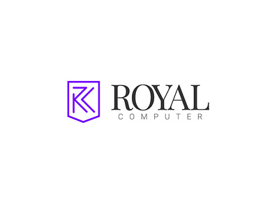 Royal Computer Logo brand identity branding graphic design logo logo design