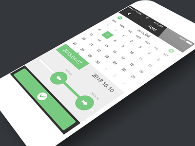 Campus payment - Time calendar flat mobile payment ui