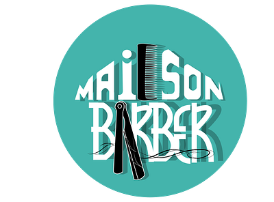 Logo Maison Barber branding illustrator logo vector web