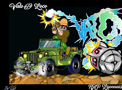 Vato 69 communication illustrator marketing street vector