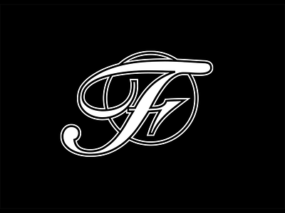 'F' Monogram letter monogram script