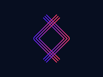 Intersection abstract gradient identity logo logomark mark symbol