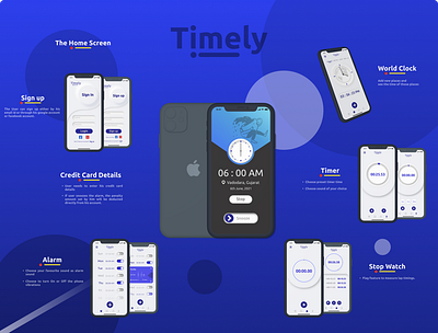 Timely - An Alarm App For Enthusiasts app design illustration ux