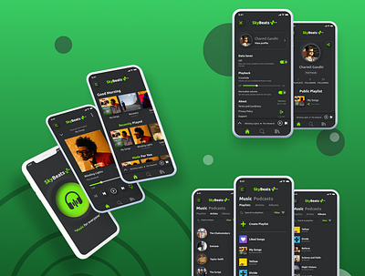 SkyBeat App - Music for everyone app design icon illustration logo ui ux