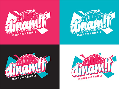 Dinamit Logo Design black blue brand conference design dinamit identity logo magenta marosvasarhely nonprofit targumures
