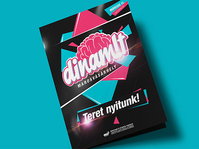 Dinamit Logo Design black blue brand conference design dinamit identity logo magenta marosvasarhely nonprofit targumures