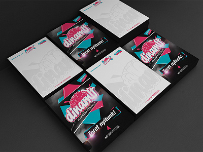 Dinamit Logo Design black blue brand conference design dinamit identity logo magenta marosvasarhely nonprofit targumures