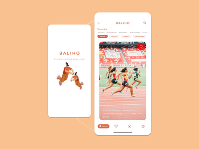 Baliho App covid covid19 design homepage news orange splashscreen sport technology technology icons trend trending ui ux uidesign