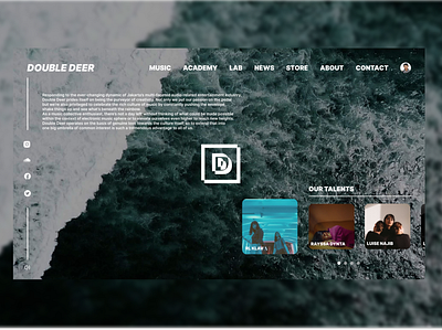 Double Deer Design Concept art artwork design design concept music music website ui uiux website website concept website design